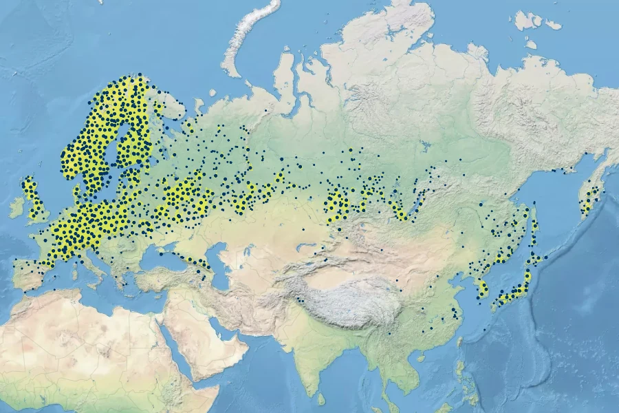 Melica nutans Native Range