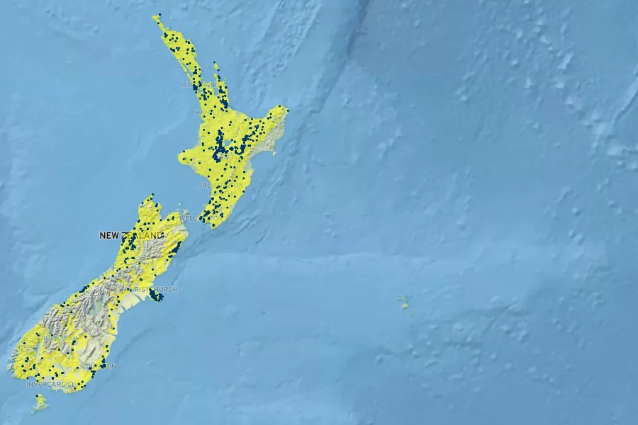 Melicope simplex Native Range