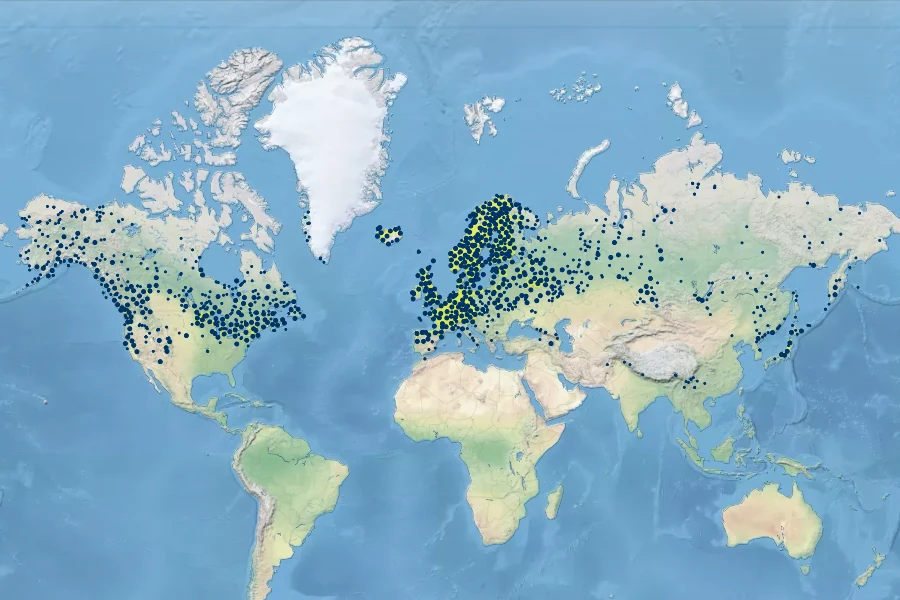 Menyanthes trifoliata Native Range