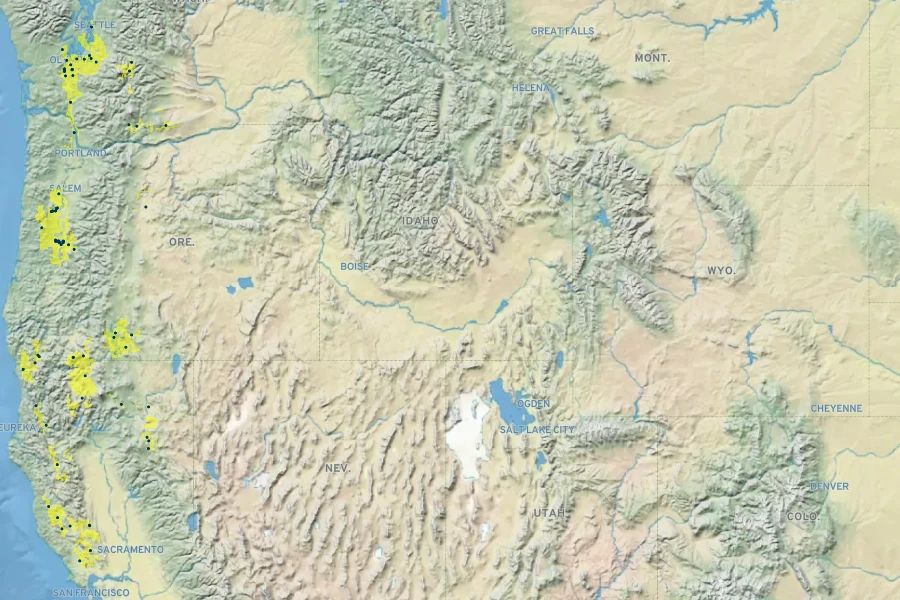 Microseris laciniata Native Range