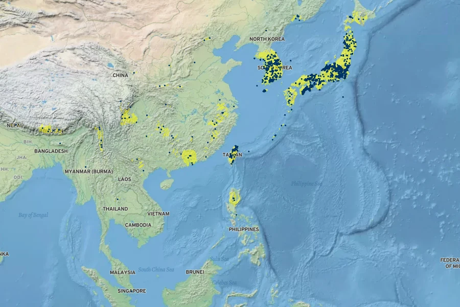 Microstegium vimineum Native Range