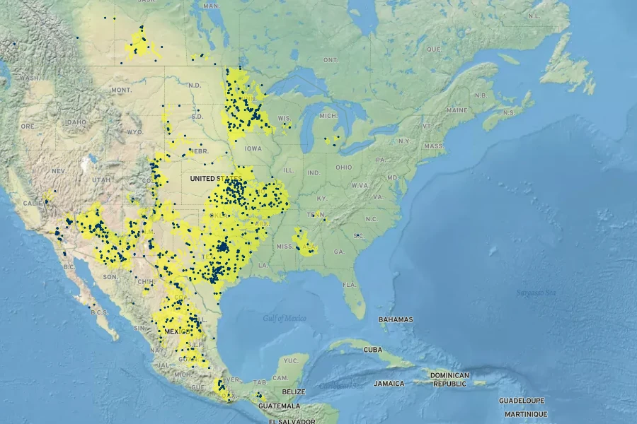 Mirabilis albida Native Range