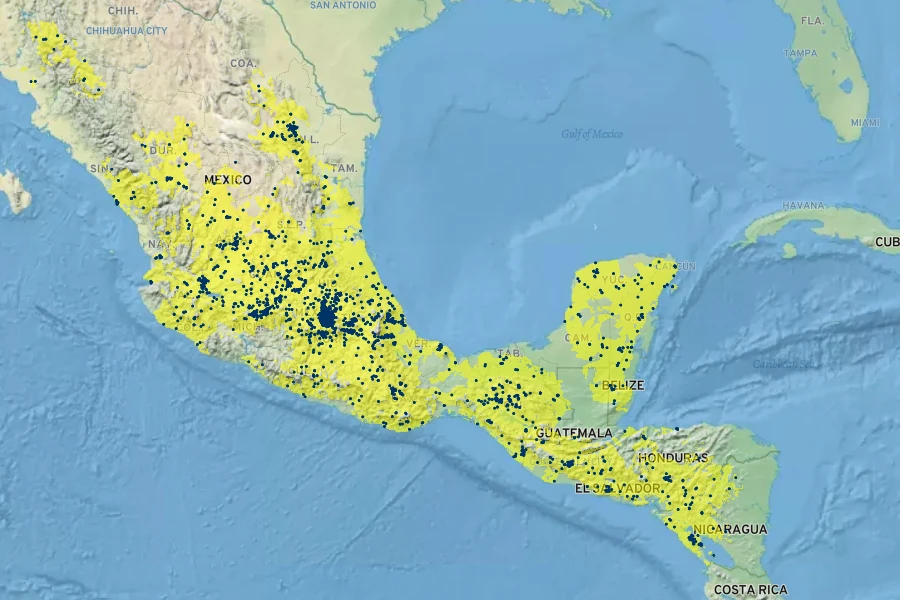 Mirabilis jalapa Native Range