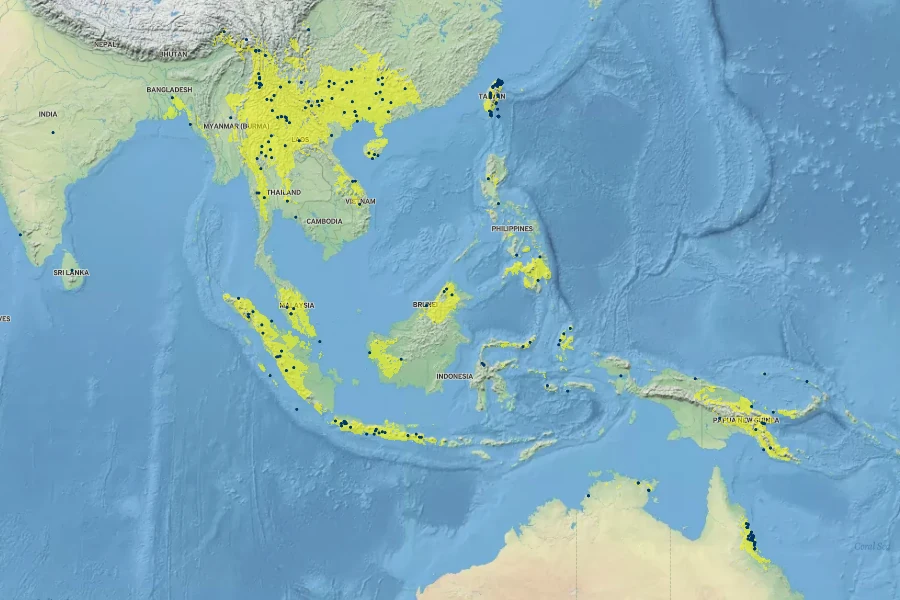 Molineria capitulata Native Range