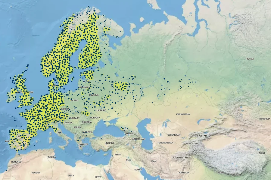 Molinia caerulea Native Range
