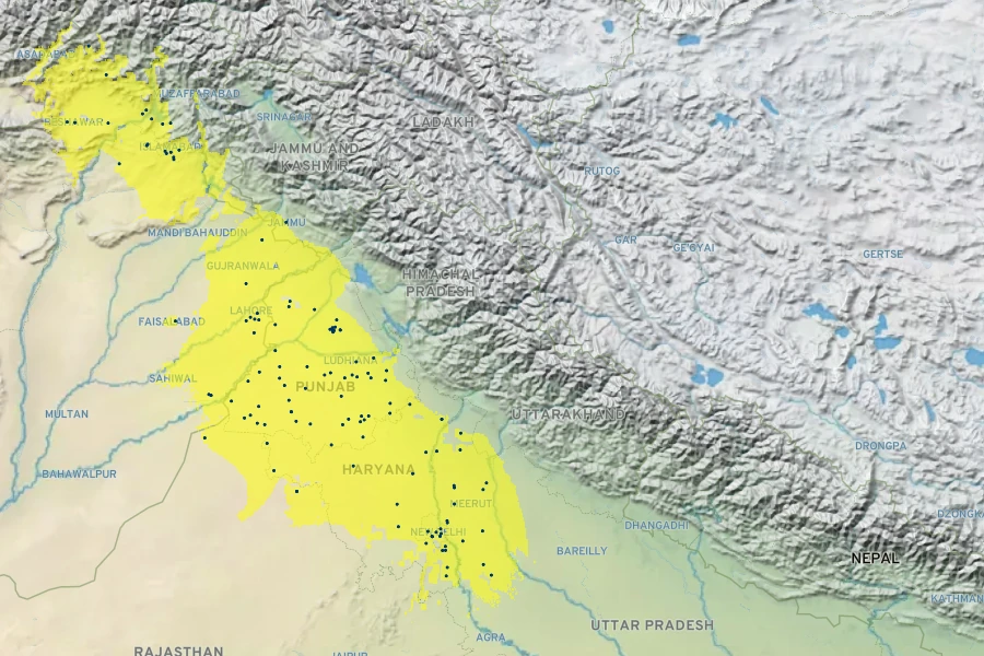 Moringa oleifera Native Range