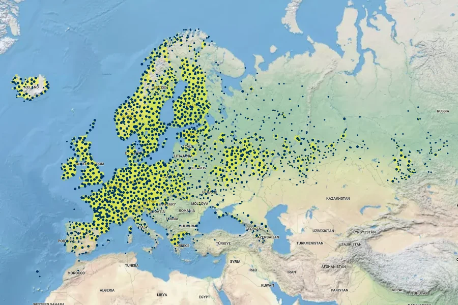 Myosotis arvensis Native Range