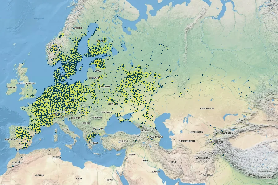 Myosotis stricta Native Range