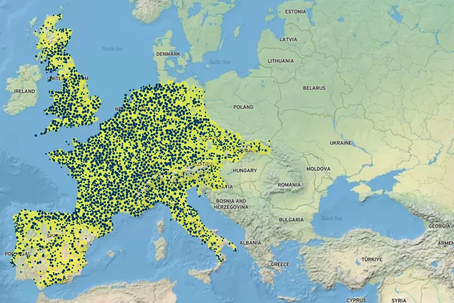 Narcissus pseudonarcissus Native Range
