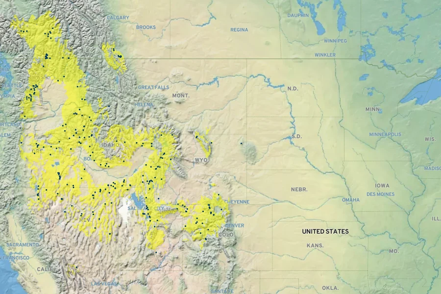 Nemophila breviflora Native Range