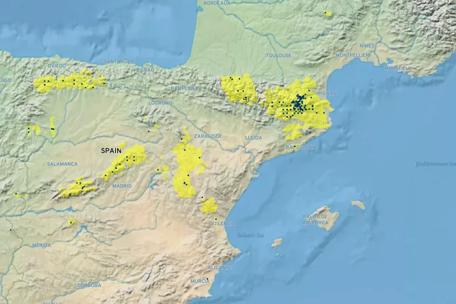 Nepeta latifolia Native Range