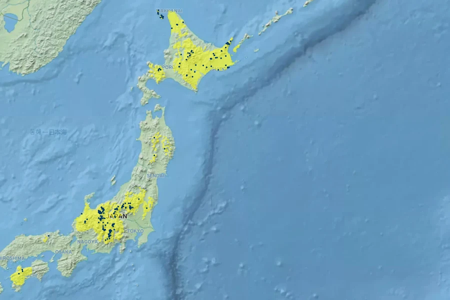 Nepeta subsessilis Native Range