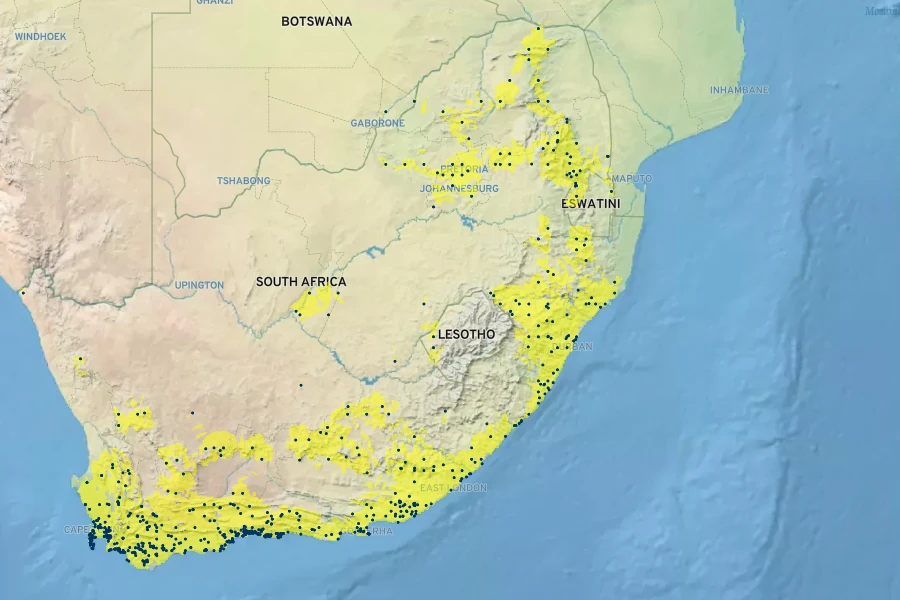 Nidorella ivifolia Native Range