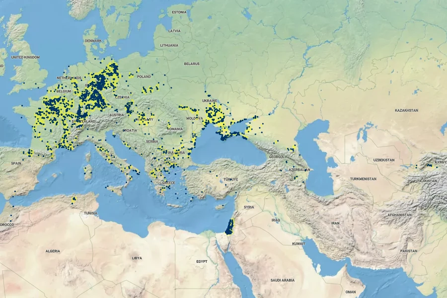 Nigella arvensis Native Range