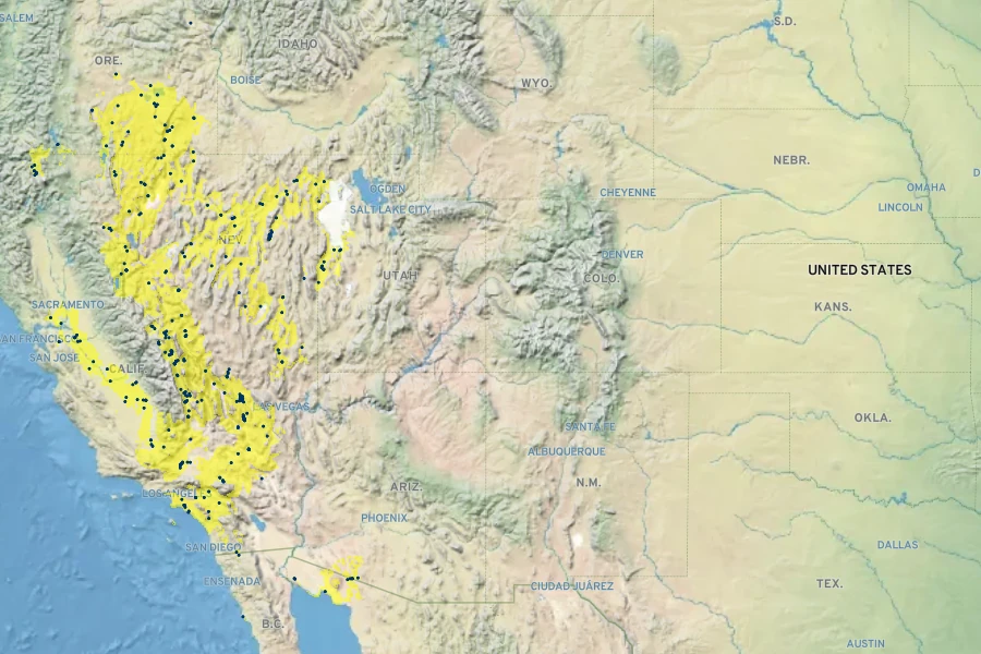 Nitrophila occidentalis Native Range