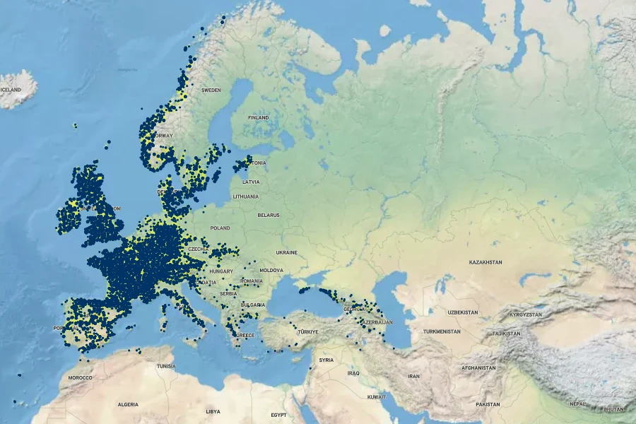 Orchis mascula Native Range