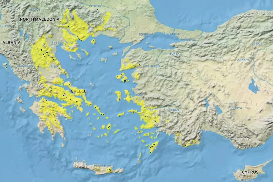 Ornithogalum nutans Native Range