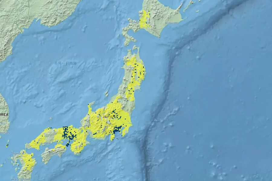 Osmorhiza aristata var. aristata Native Range