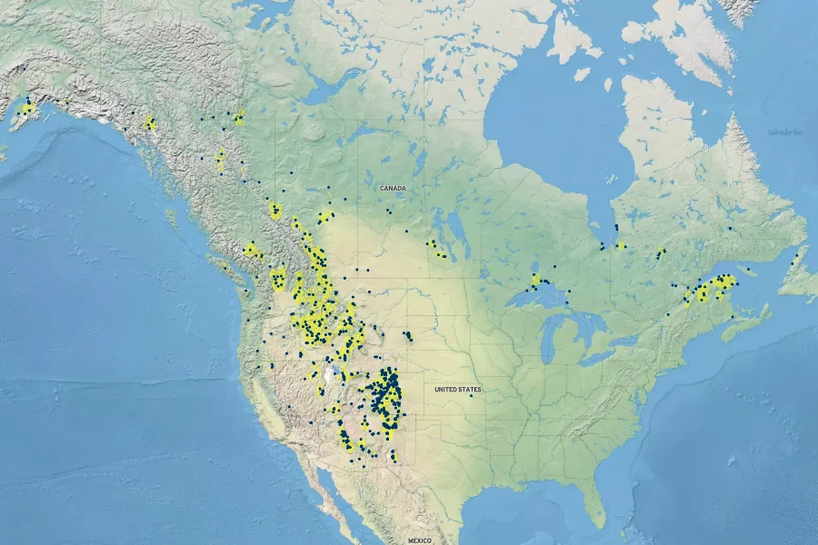 Osmorhiza depauperata Native Range