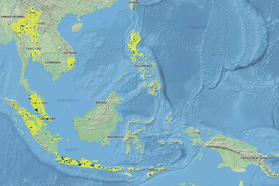 Oxalis corniculata Native Range
