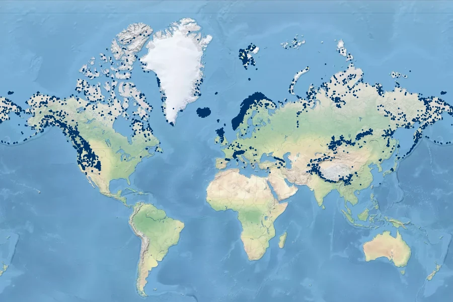 Oxyria digyna Native Range