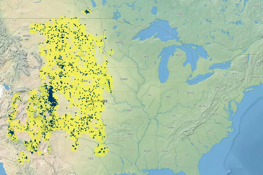 Oxytropis lambertii Native Range