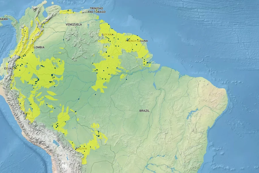 Pachira insignis Native Range