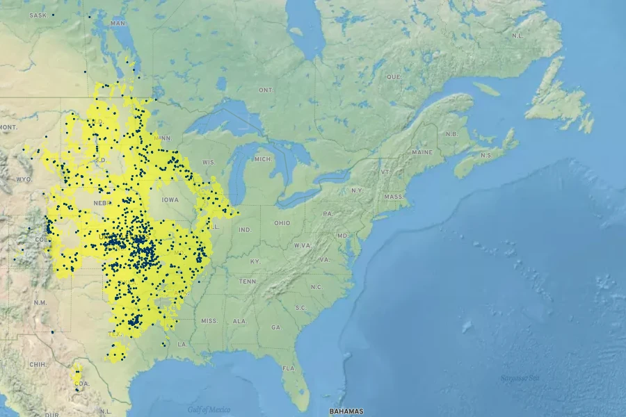 Packera plattensis Native Range