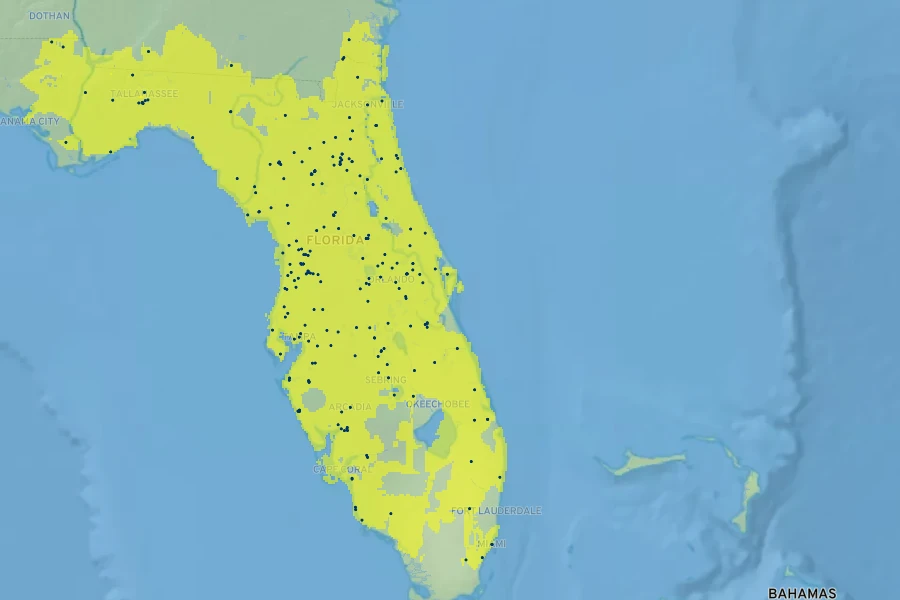 Palafoxia integrifolia Native Range