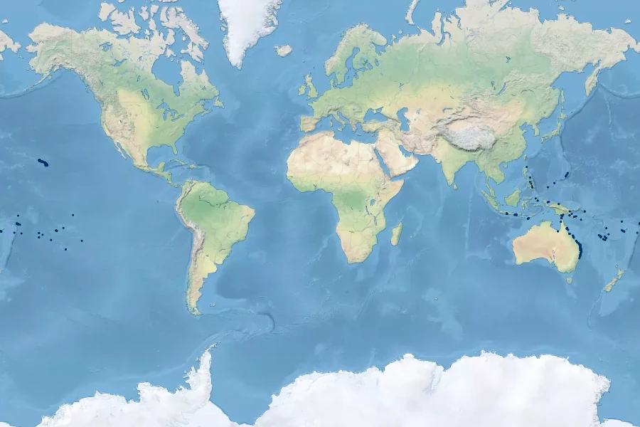 Pandanus tectorius Native Range