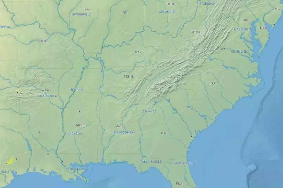 Panicum scoparium Native Range