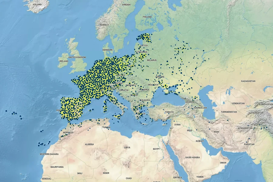Papaver dubium Native Range