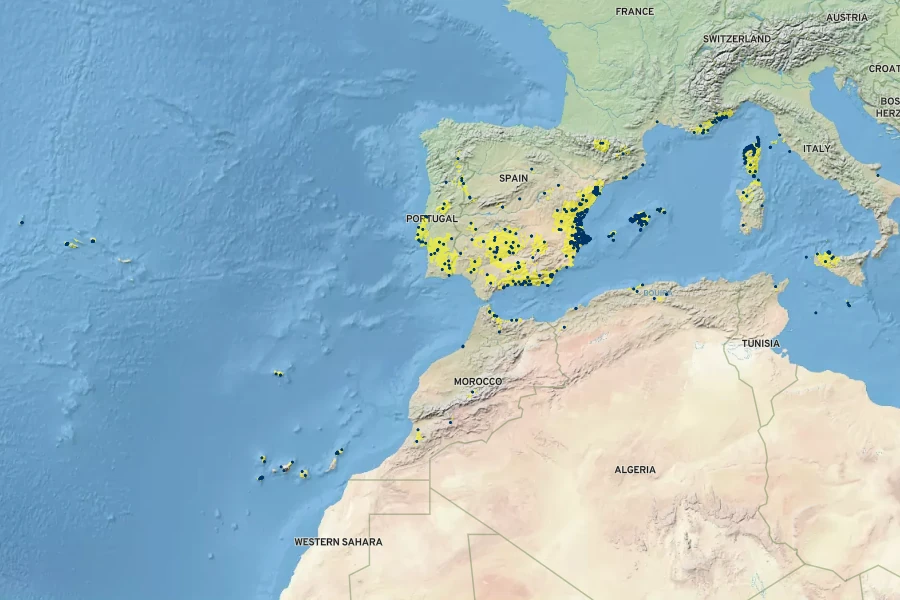 Papaver pinnatifidum Native Range