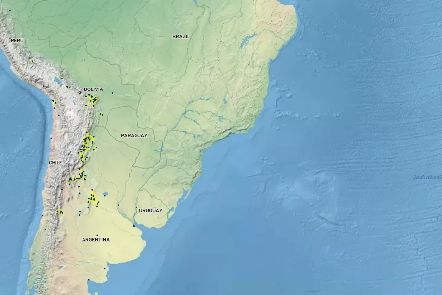 Parasenegalia visco Native Range