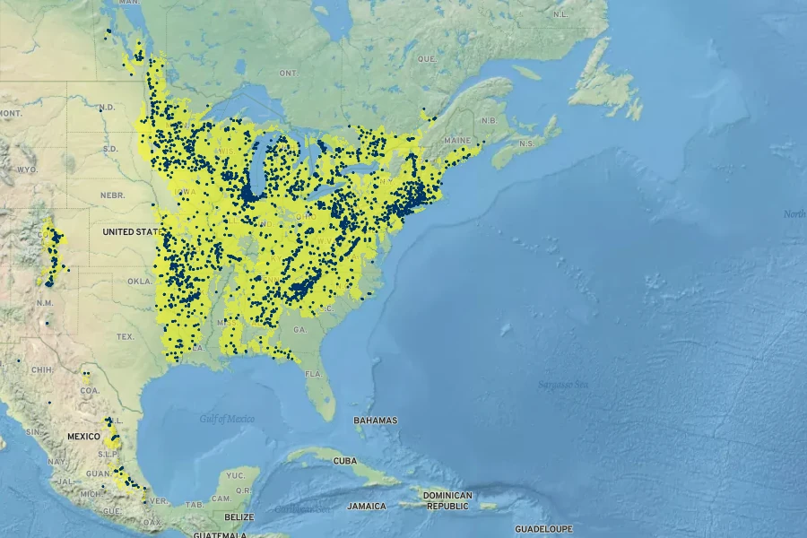 Pedicularis canadensis Native Range