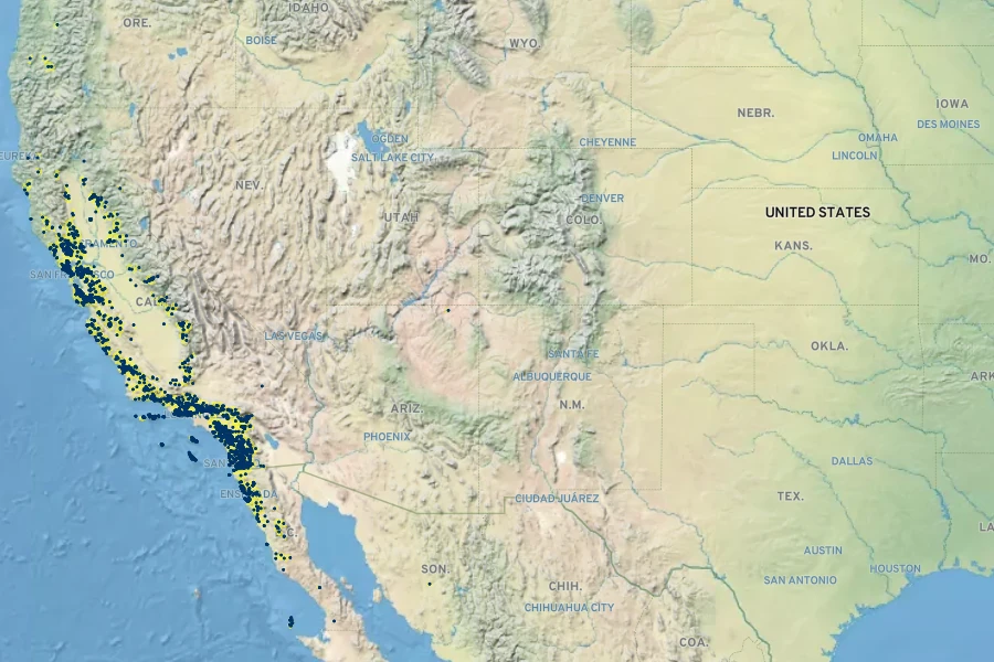 Pellaea andromedifolia Native Range