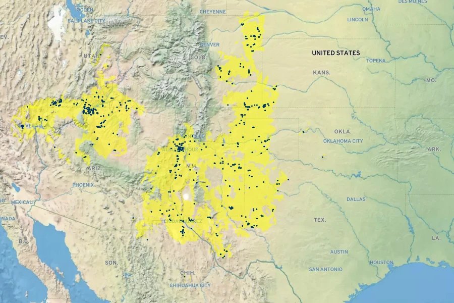 Penstemon ambiguus Native Range