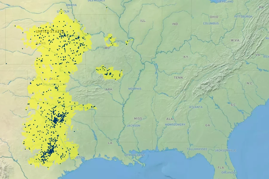 Penstemon cobaea Native Range