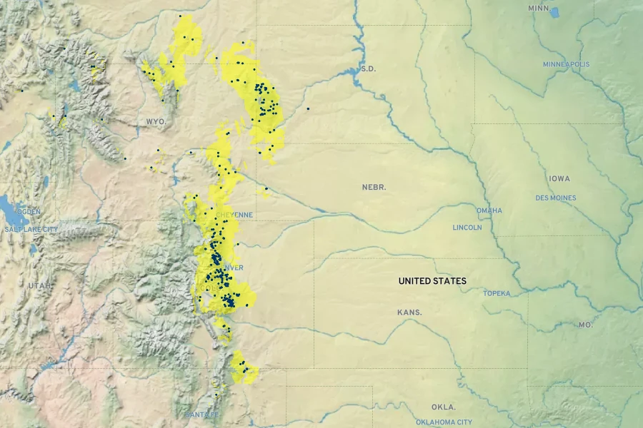 Penstemon glaber Native Range
