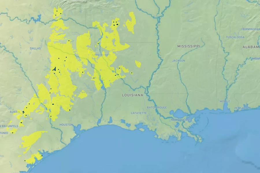 Penstemon murrayanus Native Range