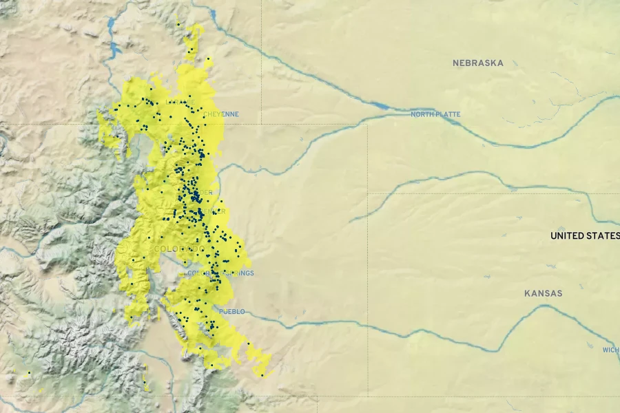 Penstemon virens Native Range