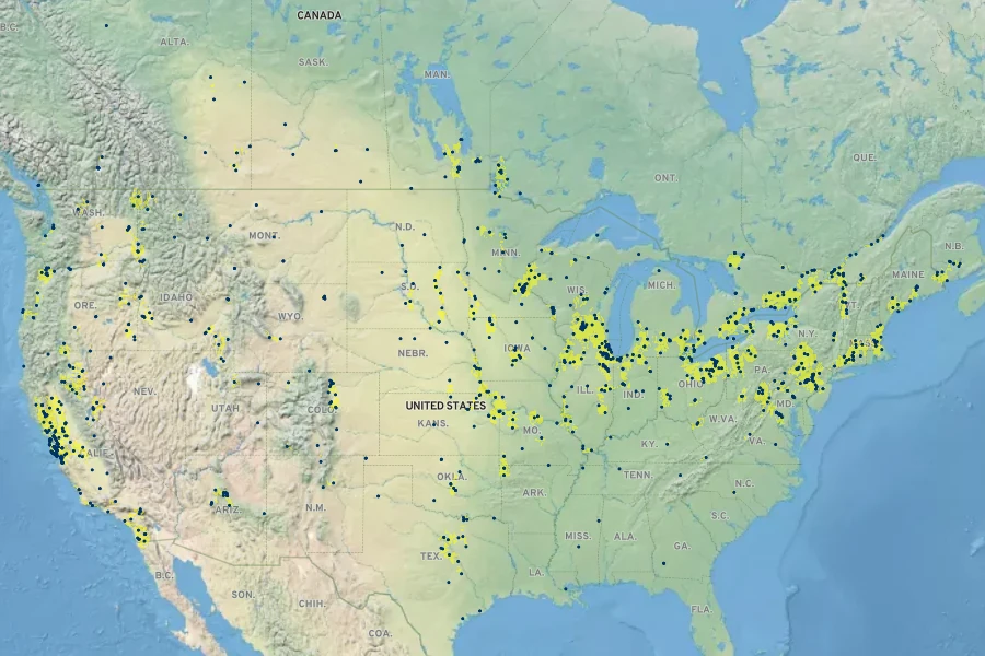 Persicaria amphibia var. emersa Native Range