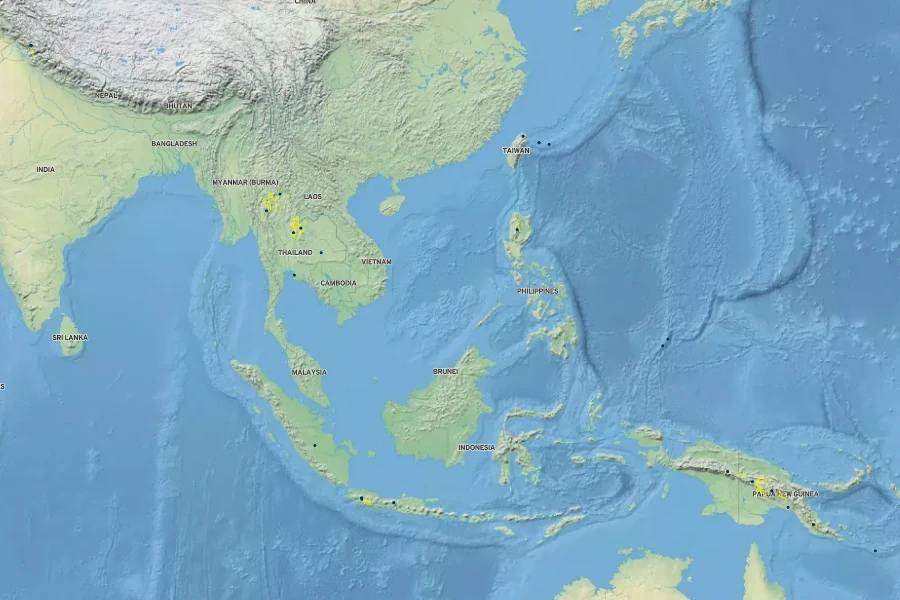 Persicaria minor Native Range