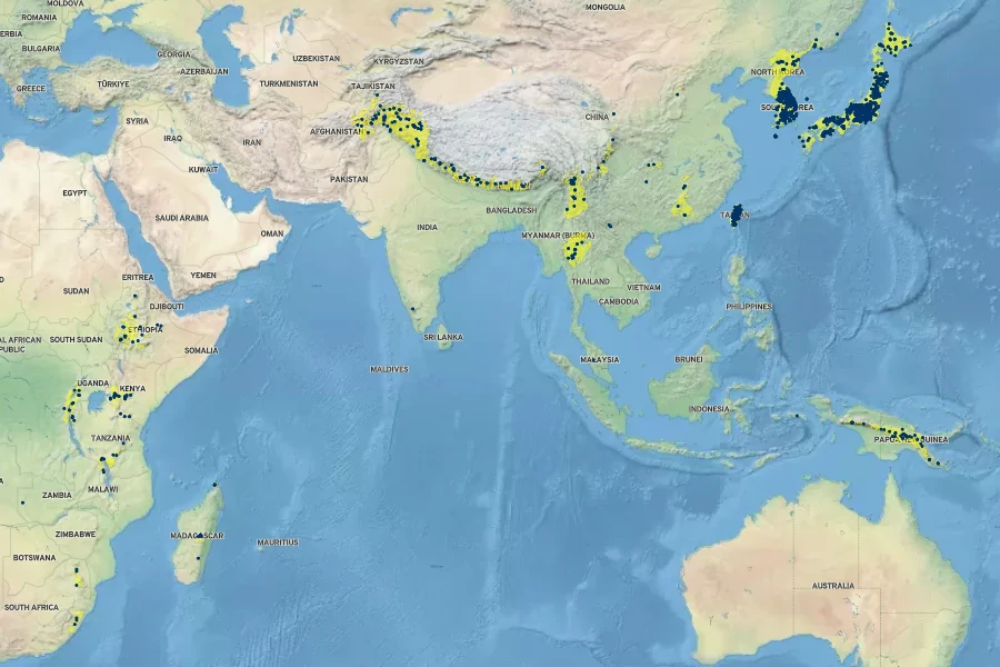Persicaria nepalensis Native Range