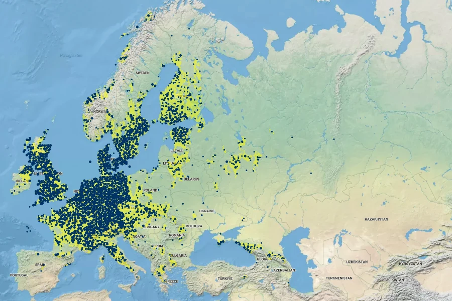Petasites hybridus Native Range