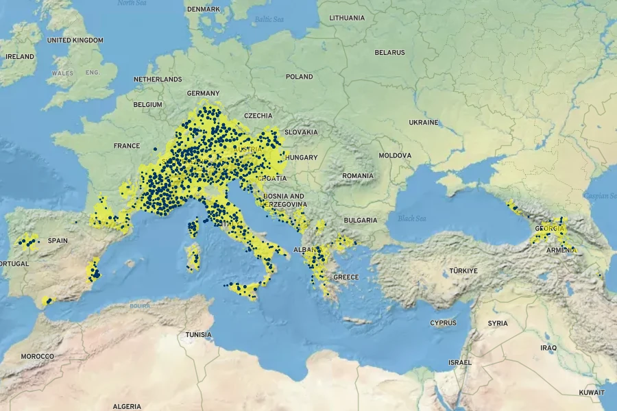 Petrorhagia saxifraga Native Range