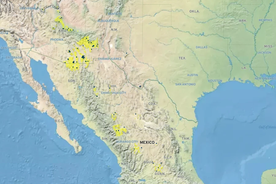 Phaseolus pedicellatus var. grayanus Native Range