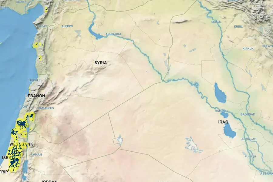 Phlomis viscosa Native Range