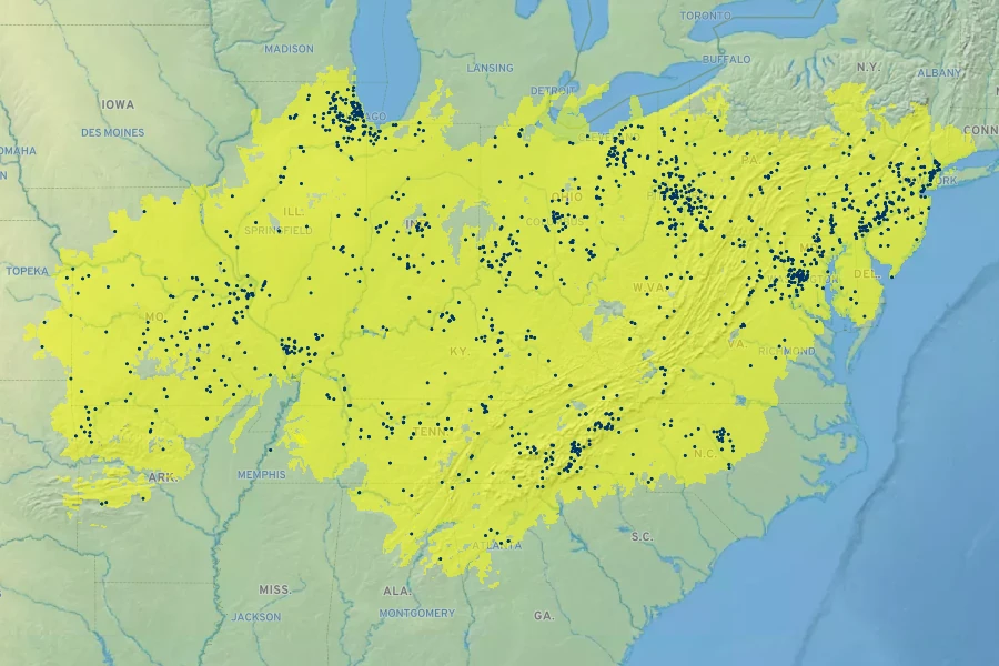 Phlox paniculata Native Range