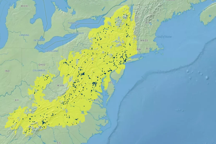 Phlox subulata Native Range